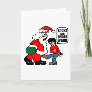 CARTES POUR FÊTES ANNUELLES CHAUSSETTES ET SOUS-VÊTEMENTS DE NOËL