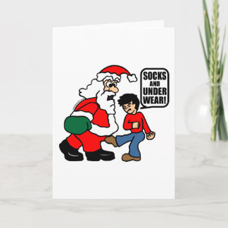 CARTES POUR FÊTES ANNUELLES CHAUSSETTES ET SOUS-VÊTEMENTS DE NOËL