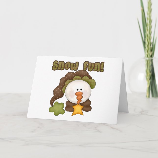 Cartes Pour Fêtes Annuelles Chaussures et cadeaux One Fun de neige (Devant)