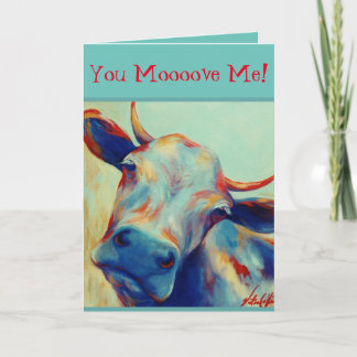 Cartes Pour Fêtes Annuelles Cheeky Cow Valentine Card VCollierArt
