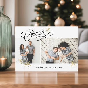 Cartes Pour Fêtes Annuelles Cheer étoilé Deux photos