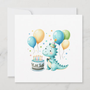 Cartes Pour Fêtes Annuelles Cheerful Dinosaur Birthday Card