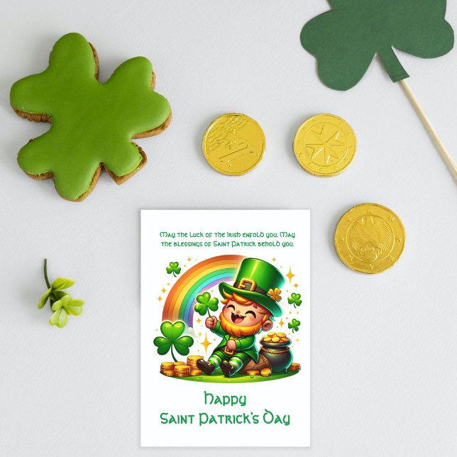 Cartes Pour Fêtes Annuelles Cheerful Leprechaun : Fête de la Saint Patrick (Créateur téléchargé)