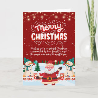 Cartes Pour Fêtes Annuelles Cheerful Santa Holiday Greeting Card