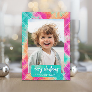Cartes Pour Fêtes Annuelles Cheery Tie Dye Famille Joyeux Noël - Photo