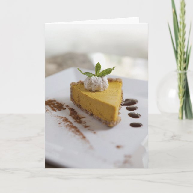 Cartes Pour Fêtes Annuelles Cheesecake Citrouille (Devant)