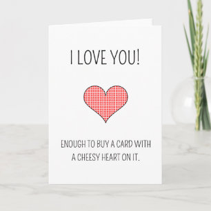 Cartes Pour Fêtes Annuelles Cheesy heart - Valentine's Day card