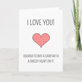 Cartes Pour Fêtes Annuelles Cheesy heart - Valentine's Day card