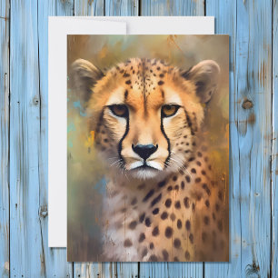 Cartes Pour Fêtes Annuelles Cheetah Portrait