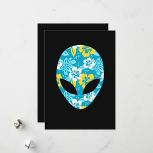 Cartes Pour Fêtes Annuelles Chef Alien hawaïen - Drôle Alien