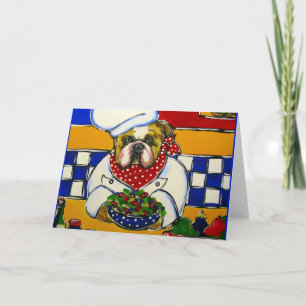 Cartes Pour Fêtes Annuelles Chef Bulldog