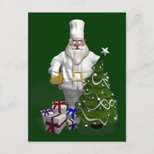Cartes Pour Fêtes Annuelles Chef du Père Noël doux