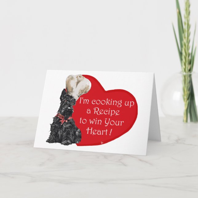 Cartes Pour Fêtes Annuelles Chef écossais Valentine (Devant)
