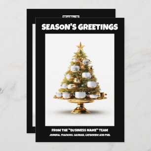 Cartes Pour Fêtes Annuelles Chefs Noël arbre vacances traiteur d'affaires