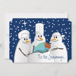 Cartes Pour Fêtes Annuelles Chefs sages neigers dinde cuisine bébé Noël