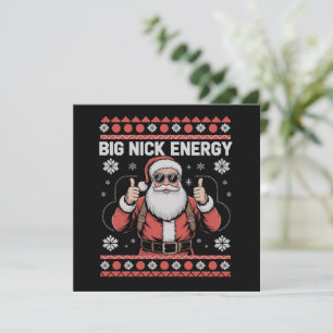 Cartes Pour Fêtes Annuelles Chemise de Noël laide Big Nick Energy Santa