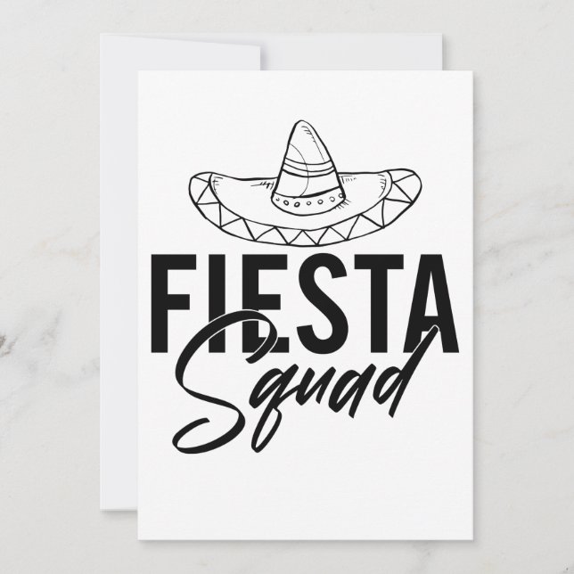 Cartes Pour Fêtes Annuelles Chemises de fête de la Squad Fiesta, 1/3 (Devant)