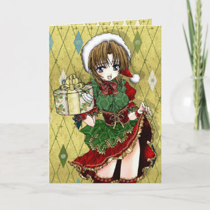 Cartes Pour Fêtes Annuelles Chèque-cadeau de fille d'Anime