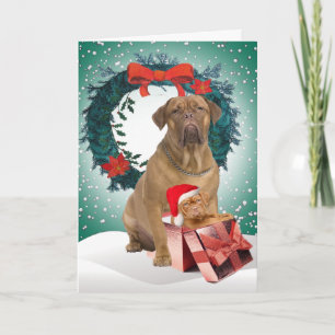 Cartes Pour Fêtes Annuelles Chèques-cadeau de Dogue De BordeauxChristmas