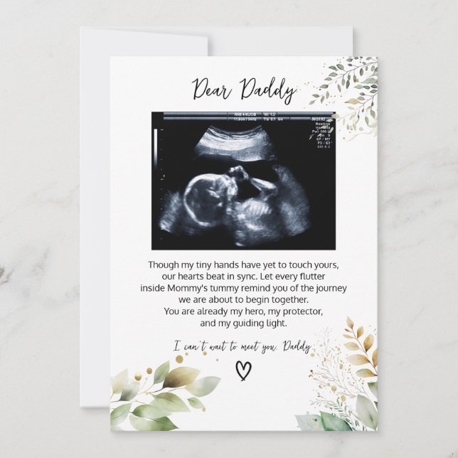 Cartes Pour Fêtes Annuelles Cher Papa, Un message de Petit(e) (Devant)