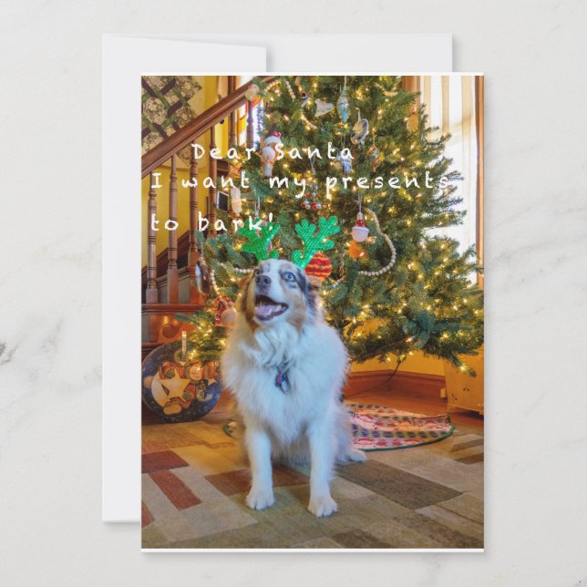 Cartes Pour Fêtes Annuelles Cher Père Noël (Devant)