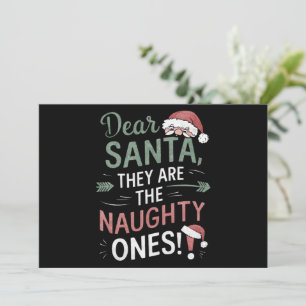 Cartes Pour Fêtes Annuelles Cher Père Noël, ce sont les vilains Noël