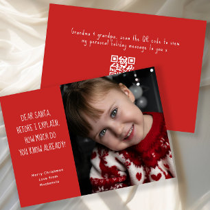Cartes Pour Fêtes Annuelles Cher Père Noël Combien Savez-Vous Déjà ? Noël