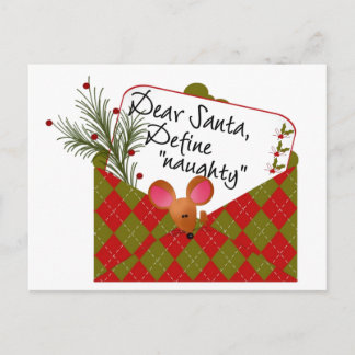 Cartes Pour Fêtes Annuelles Cher Père Noël...Définir Naughty