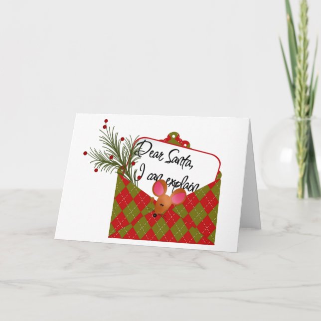 Cartes Pour Fêtes Annuelles Cher Père Noël...Je Peux Expliquer (Devant)
