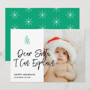 Cartes Pour Fêtes Annuelles Cher Père Noël, je peux expliquer Noël personnalis