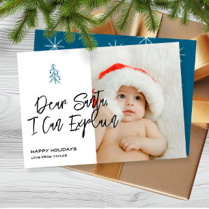 Cartes Pour Fêtes Annuelles Cher Père Noël Je Peux Expliquer Noël Personnalisé