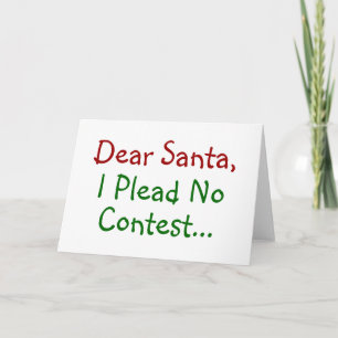 Cartes Pour Fêtes Annuelles Cher Père Noël je plaide non coupable - Drôle de N