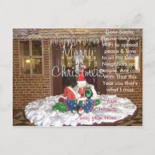 Cartes Pour Fêtes Annuelles Cher Père Noël Loin de chez moi ce Noël Nouvel an