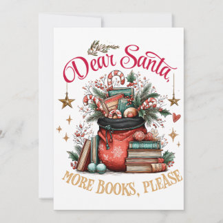 Cartes Pour Fêtes Annuelles Cher Père Noël, Plus de Livres S'il Vous Plaît