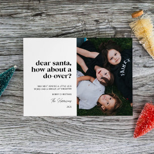 Cartes Pour Fêtes Annuelles Cher Père Noël, Pourquoi Pas un Recommencement Plu