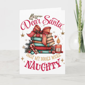 Cartes Pour Fêtes Annuelles Cher Père Noël, Seuls Mes Livres Ont Été Vilains