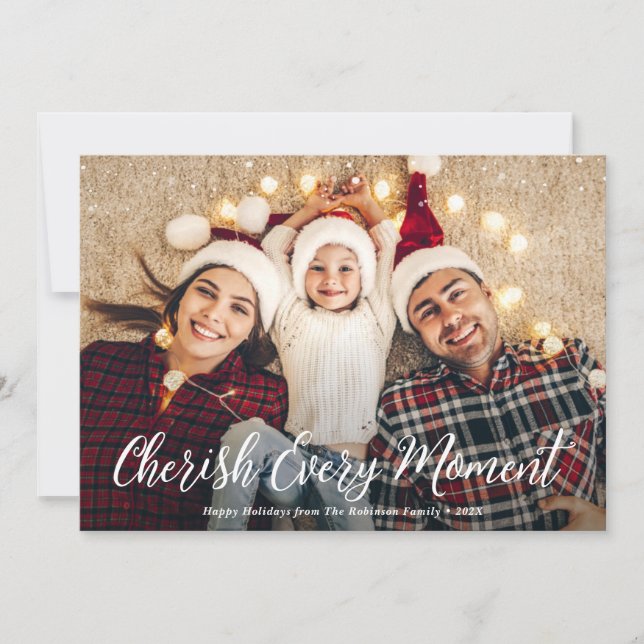 Cartes Pour Fêtes Annuelles chéri chaque instant joyeux noël photo (Devant)