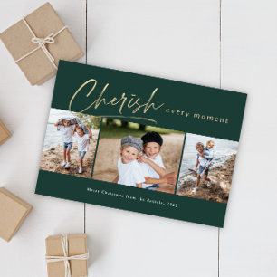 Cartes Pour Fêtes Annuelles Chérissez chaque instant 3 photos