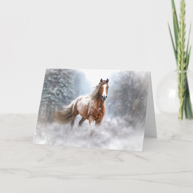 Cartes Pour Fêtes Annuelles Cheval Appaloosa Joyeuses Fêtes de Noël (Devant)
