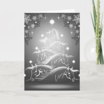 Cheval Arbre de Noël en Gris Gunmetal