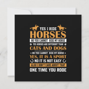 Cartes Pour Fêtes Annuelles Cheval Art Oui I Ride Chevaux