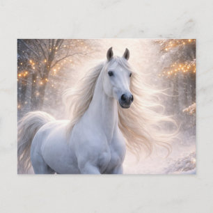 Cartes Pour Fêtes Annuelles Cheval blanc Noël Joyeux Noël