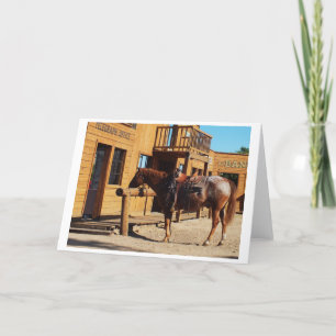 Cartes Pour Fêtes Annuelles Cheval dans l'ouest sauvage, USA