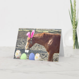 Cartes Pour Fêtes Annuelles Cheval de châtaignes de Pâques