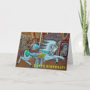 Cartes Pour Fêtes Annuelles Cheval de manège, Anniversaire