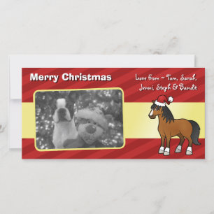 Cartes Pour Fêtes Annuelles Cheval de Noël