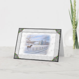 Cartes Pour Fêtes Annuelles Cheval de Noël