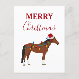 Cartes Pour Fêtes Annuelles Cheval de Noël Noël Noël Chapeau Noël Lumières Noë