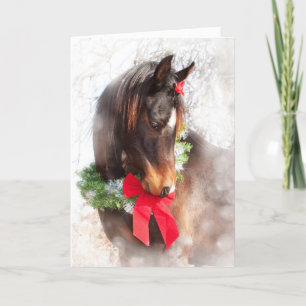 Cartes Pour Fêtes Annuelles Cheval de Noël rêvé