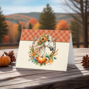 Cartes Pour Fêtes Annuelles Cheval de Thanksgiving